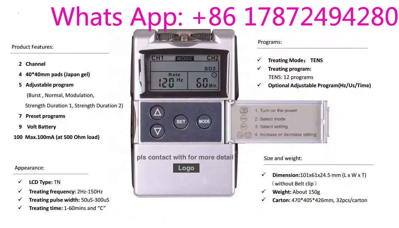 Аппарат для электростимуляции  – обзор и цена Tens Pain Relief Unit